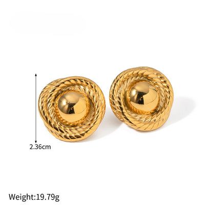 Small Round Gold Studs