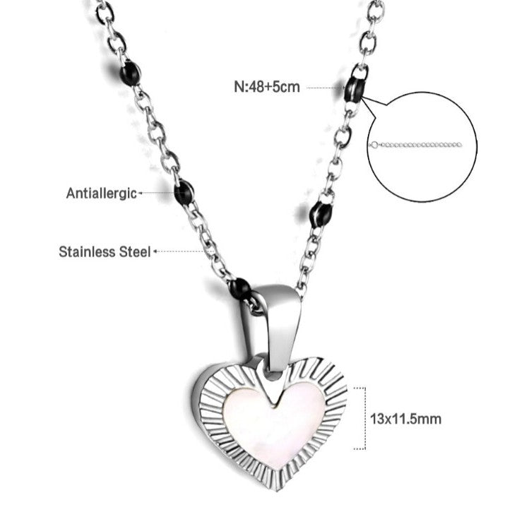 Silver Heart Pendant Necklace