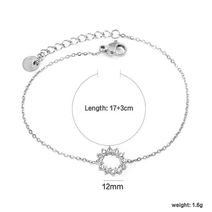 Silver Sun Loose Bracelet