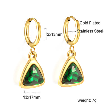 Green Triangular Danglers