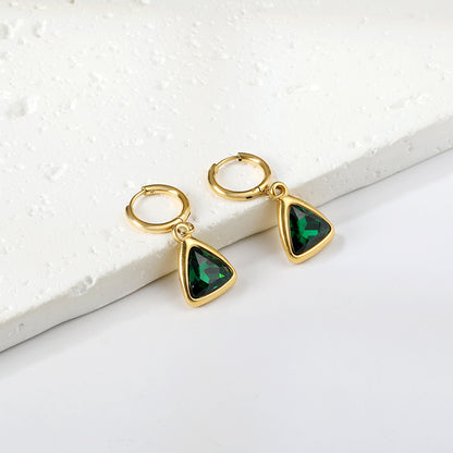 Green Triangular Danglers
