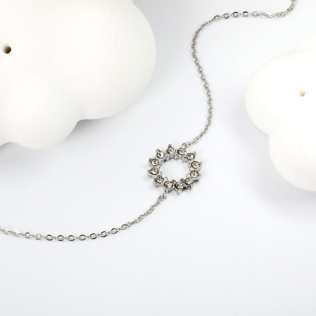 Silver Sun Loose Bracelet