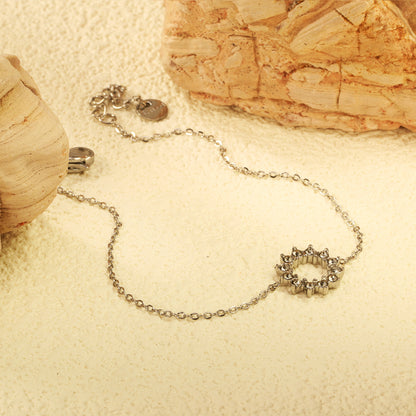 Silver Sun Loose Bracelet