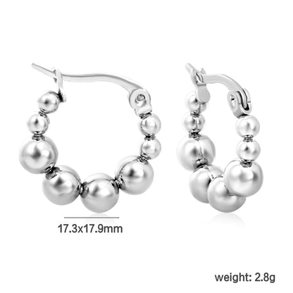 Silver Bubble Hoops