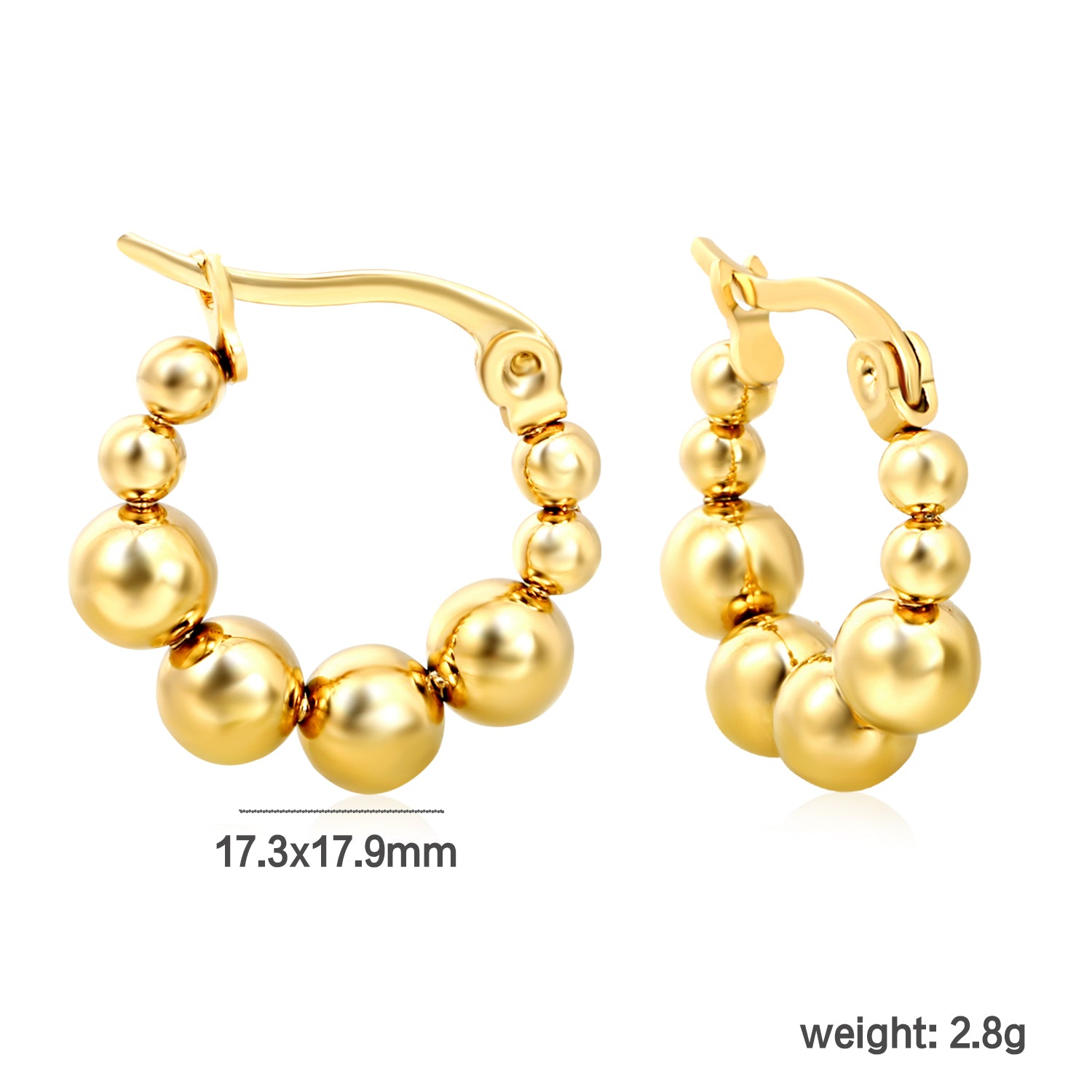 Gold Bubble Hoops