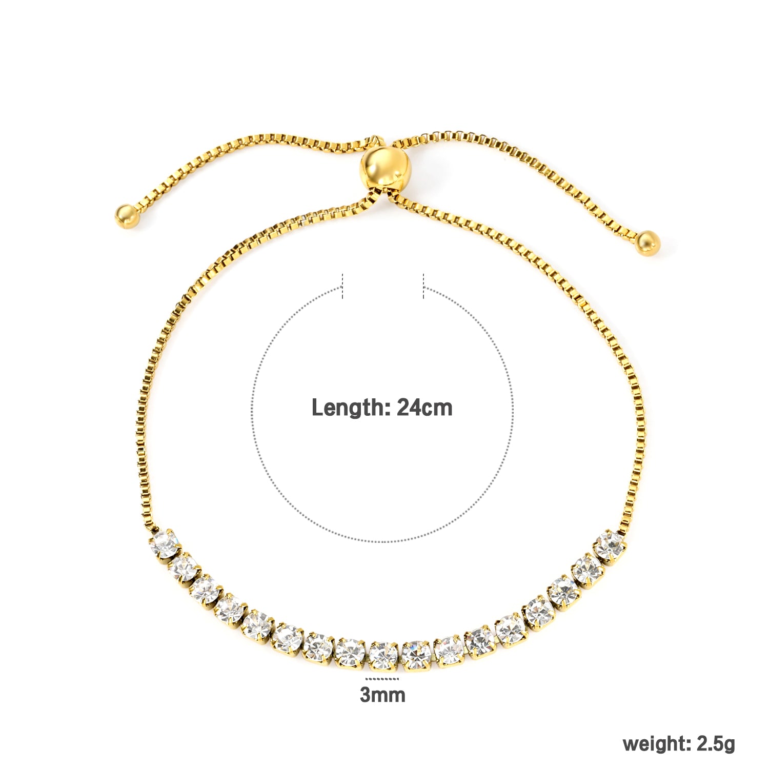 Adjustable Tennis Bracelet