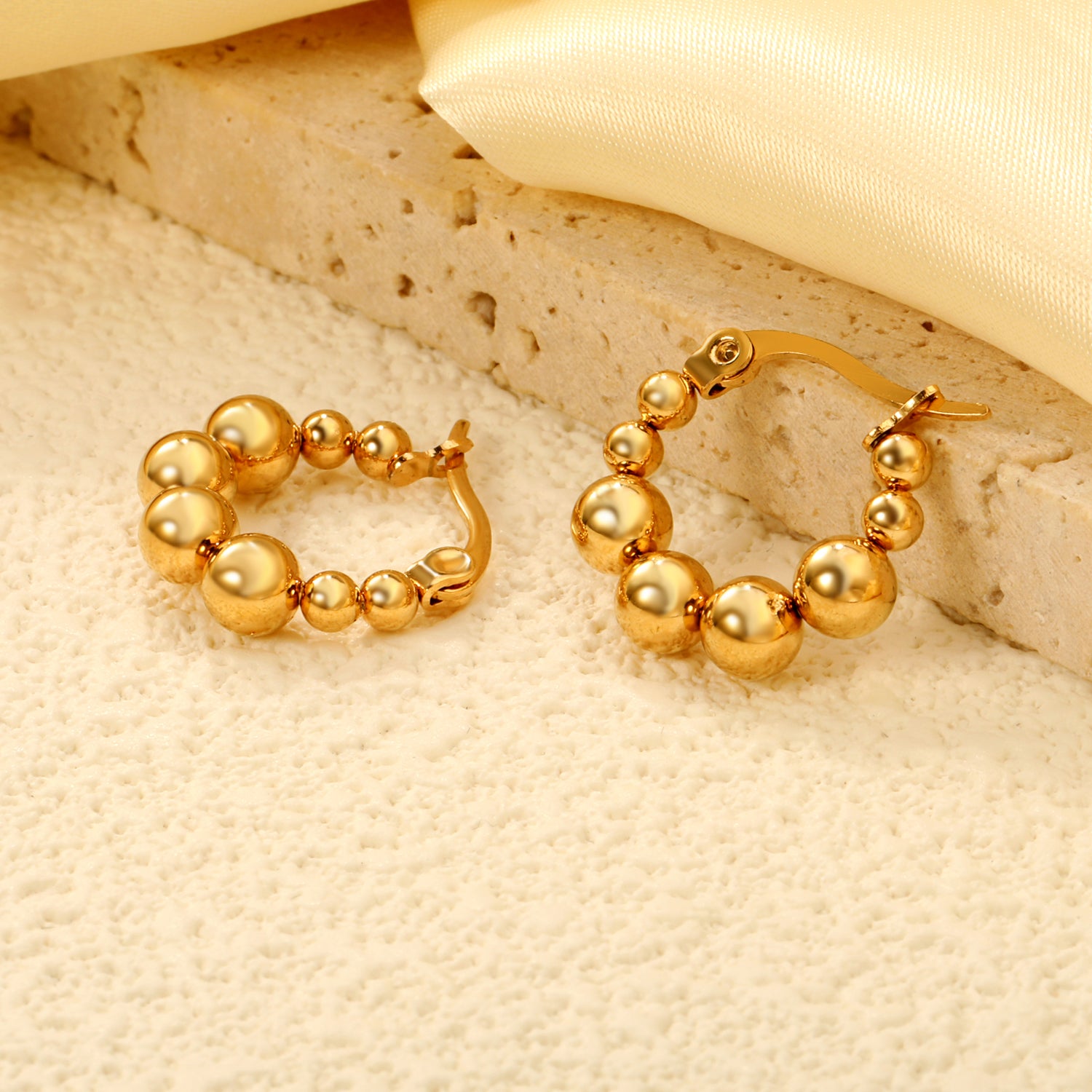 Gold Bubble Hoops