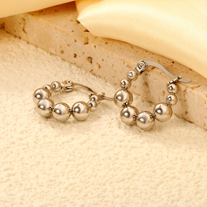 Silver Bubble Hoops