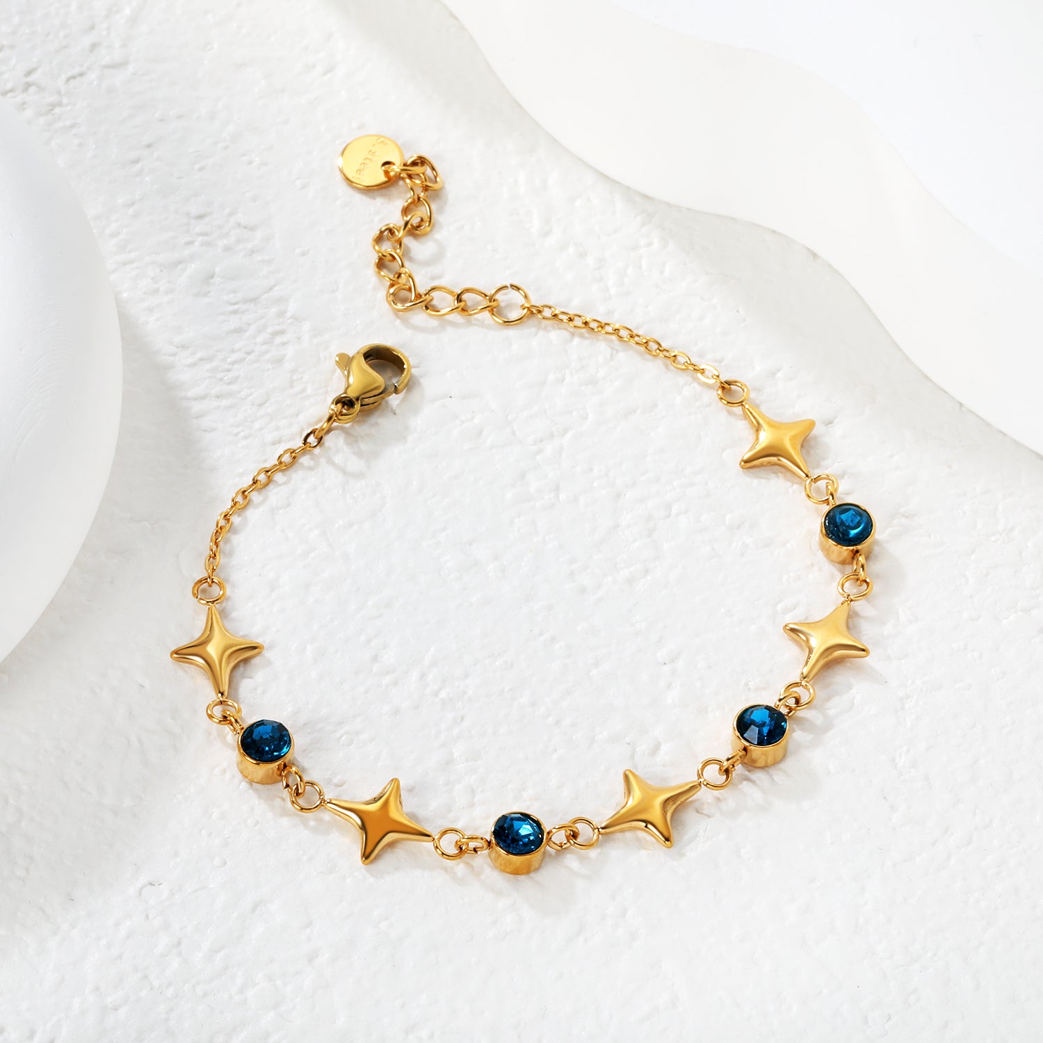 Blue and Gold Star Loose Bracelet