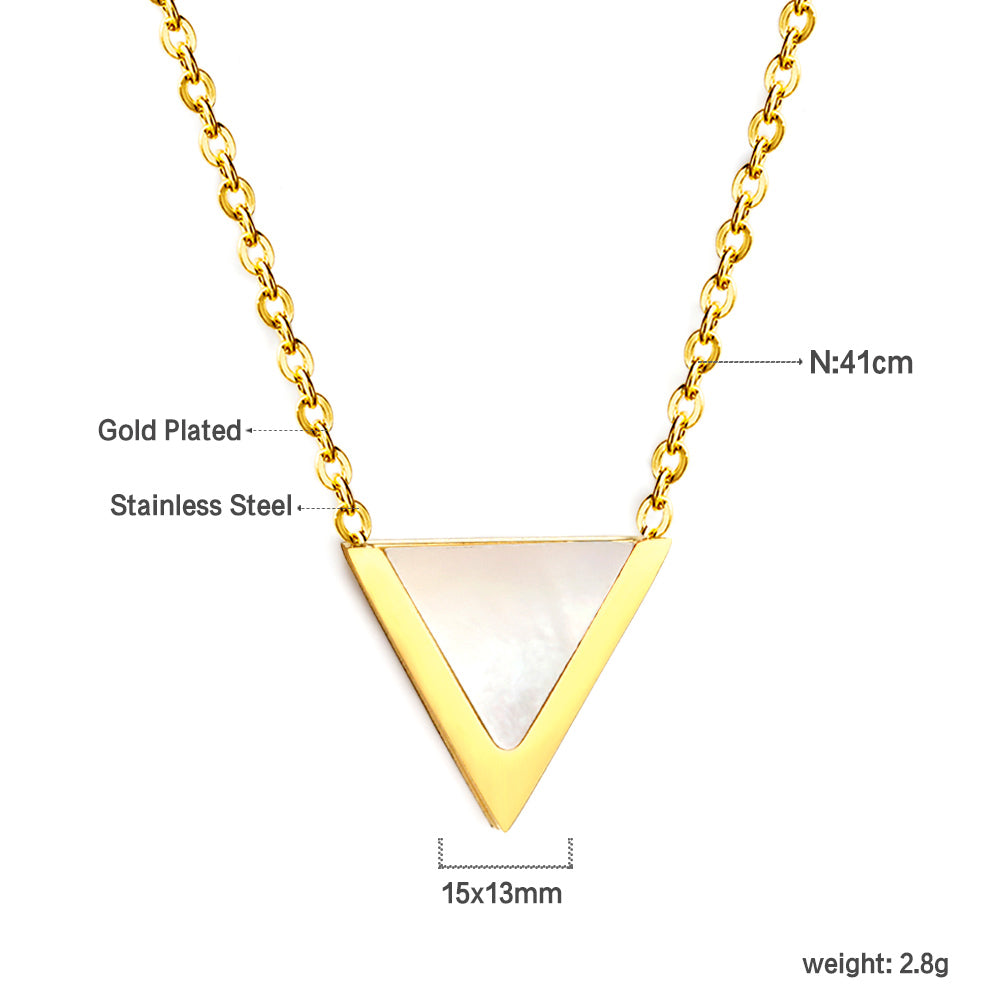 Mother of Pearl Traingle Necklace