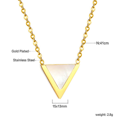 Mother of Pearl Traingle Necklace