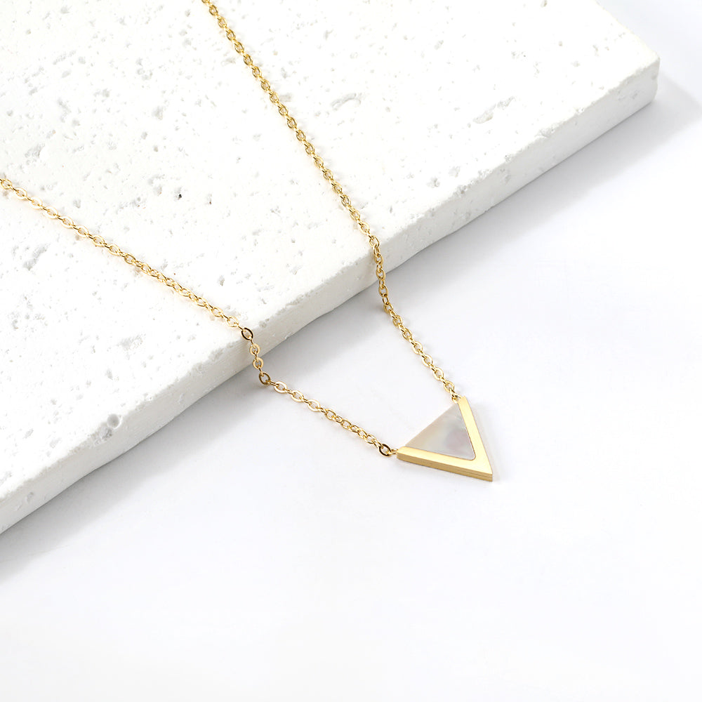 Mother of Pearl Traingle Necklace