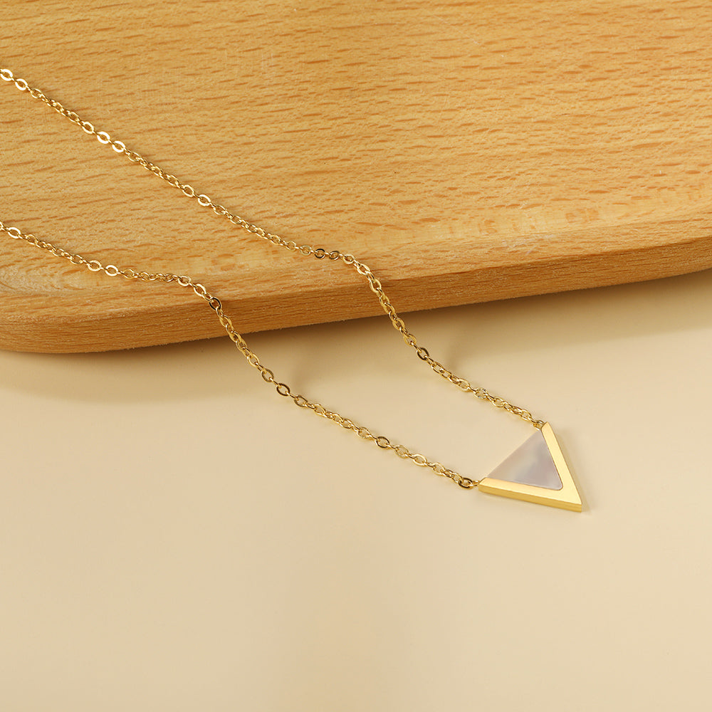 Mother of Pearl Traingle Necklace