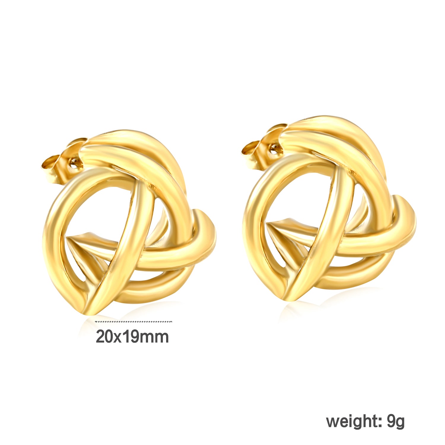 Interlinked Gold Studs
