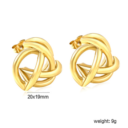 Interlinked Gold Studs