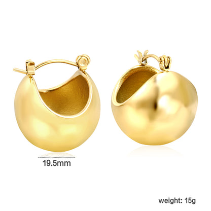 Round Gold Chunky Hoops