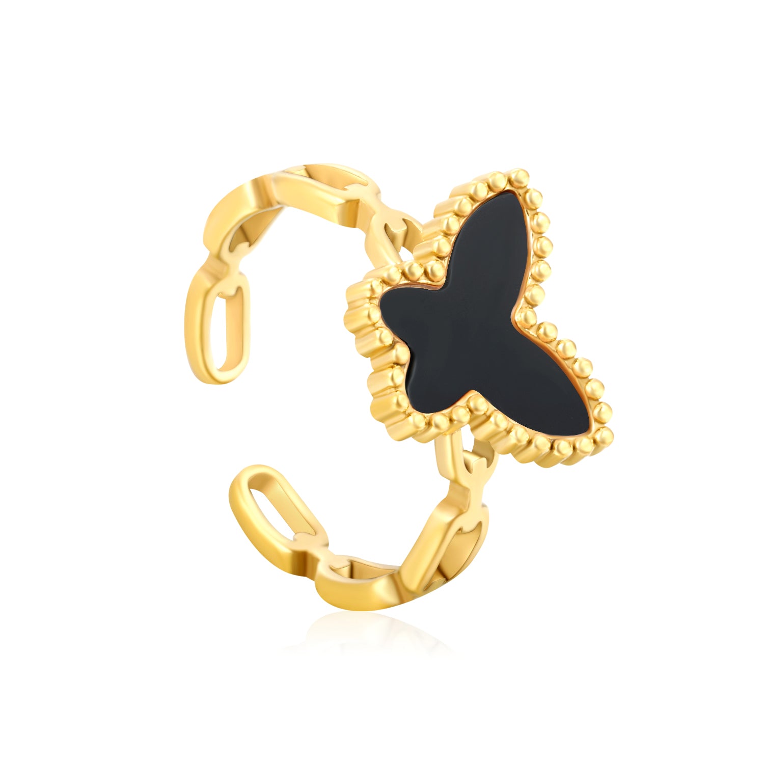 Black Butterfly Ring