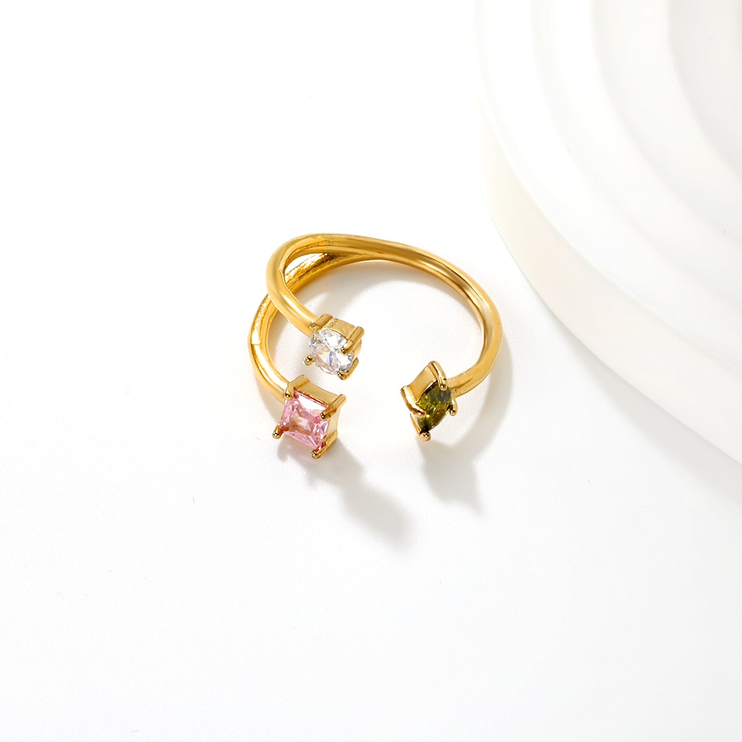 Multicoloured 3 point Ring