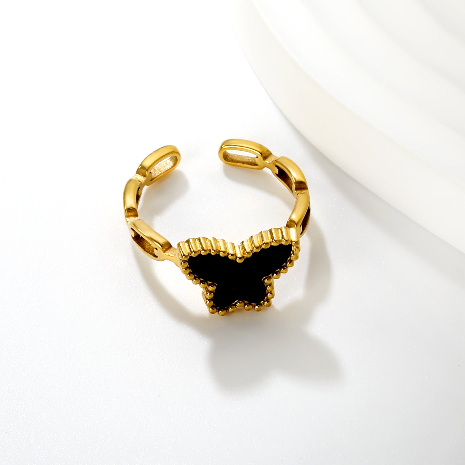 Black Butterfly Ring