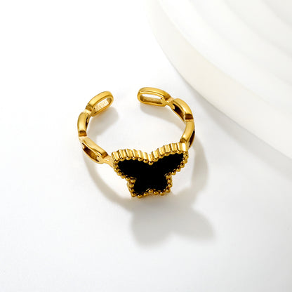 Black Butterfly Ring