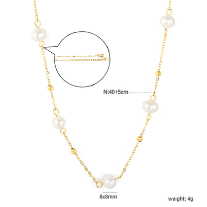 Pearl Beads Chain Necklace