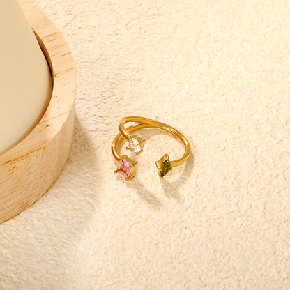 Multicoloured 3 point Ring