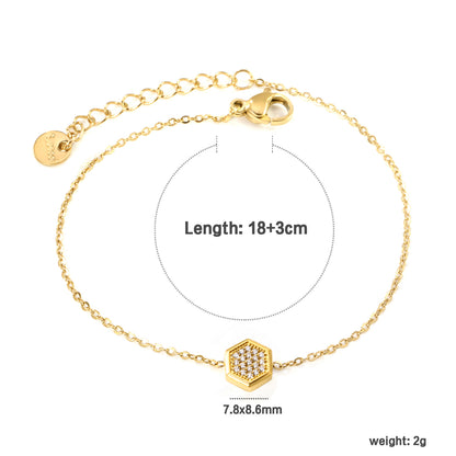 Gold Hexagon Loose Bracelet