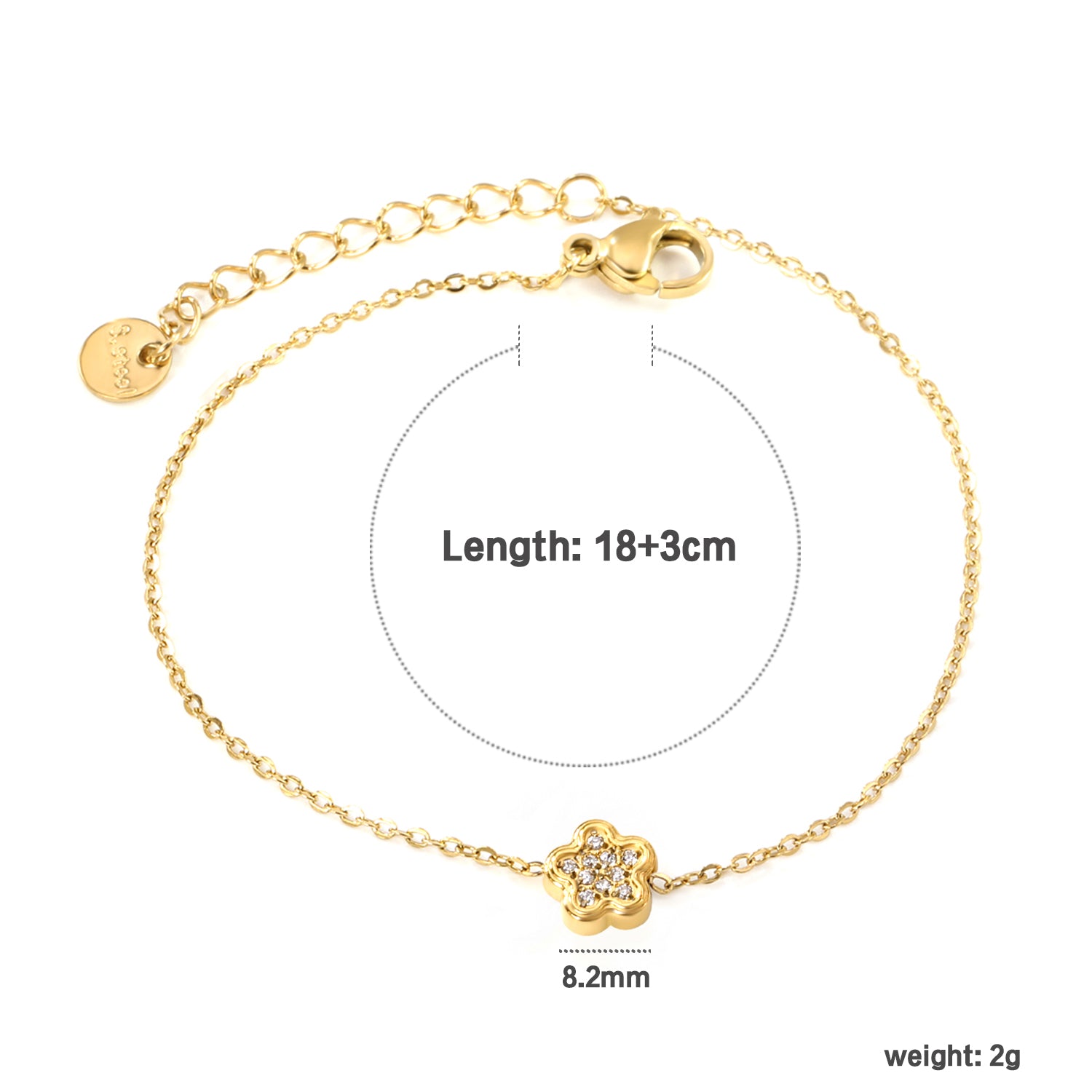 Gold Star Loose Bracelet