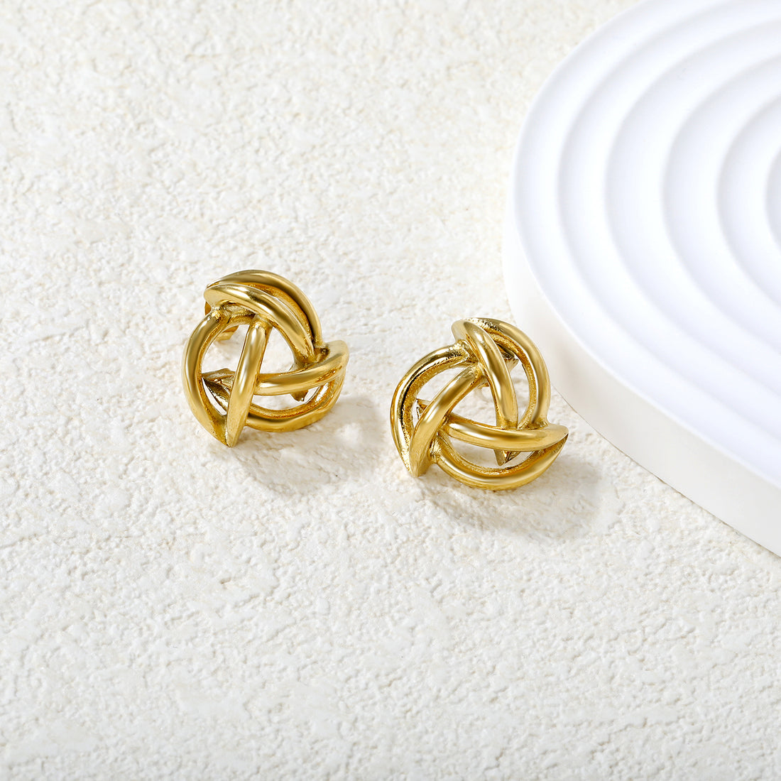 Interlinked Gold Studs