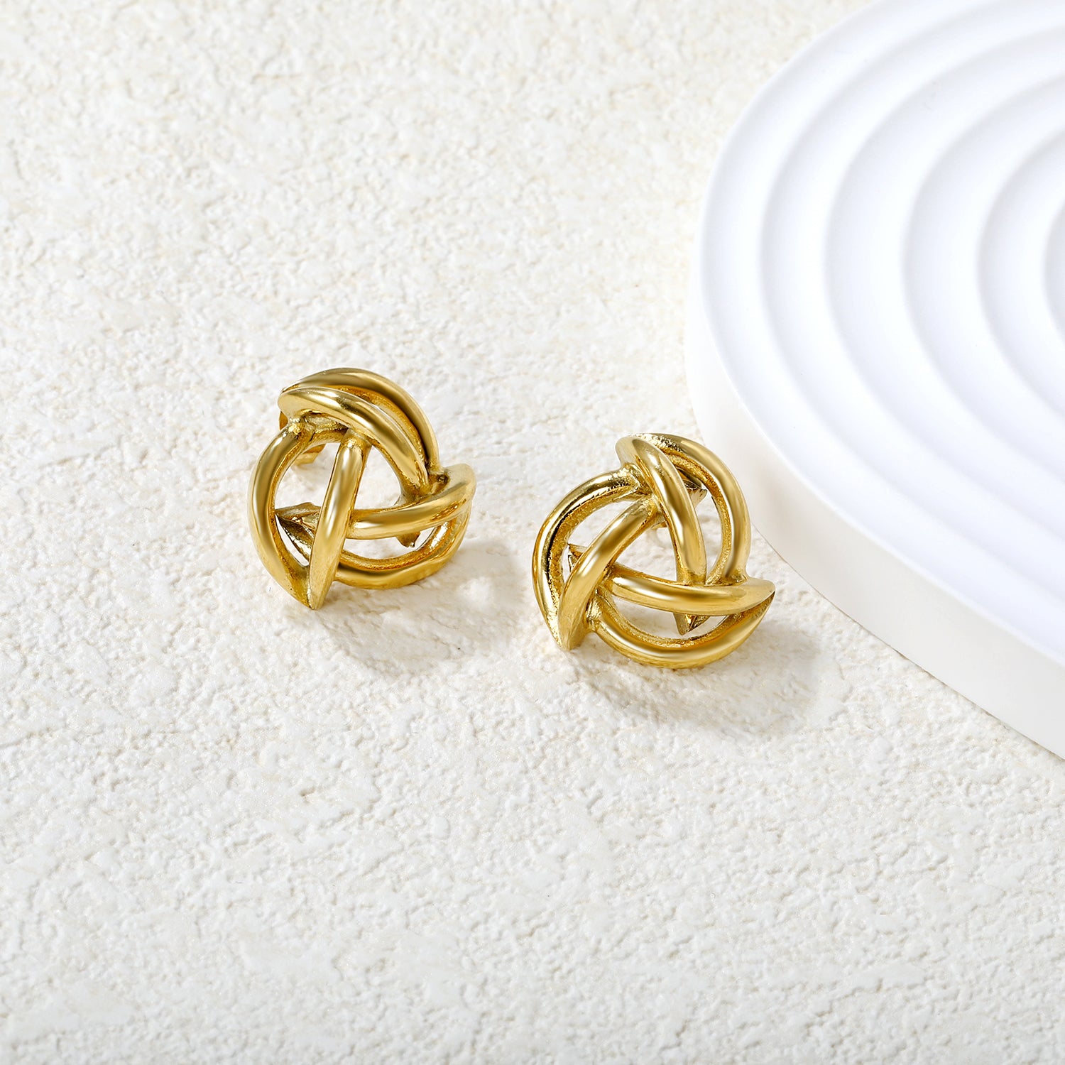 Interlinked Gold Studs