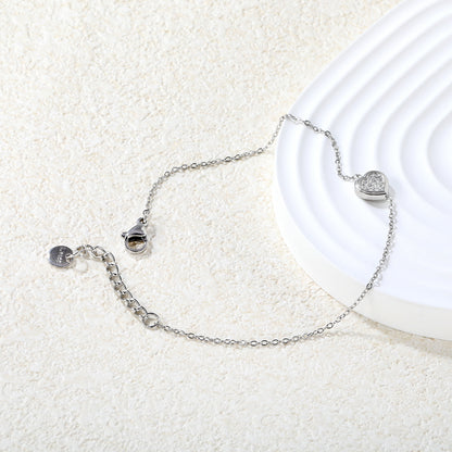 Silver Heart Loose Bracelet