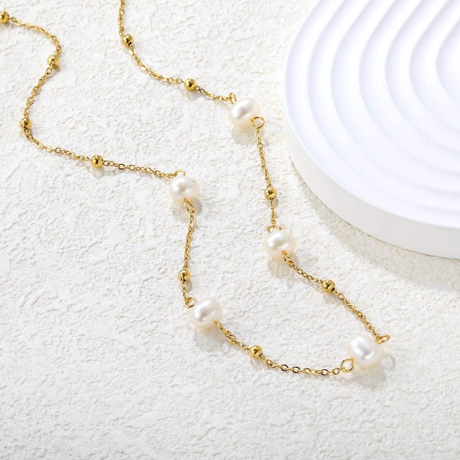 Pearl Beads Chain Necklace