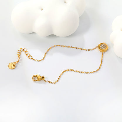 Gold Hexagon Loose Bracelet