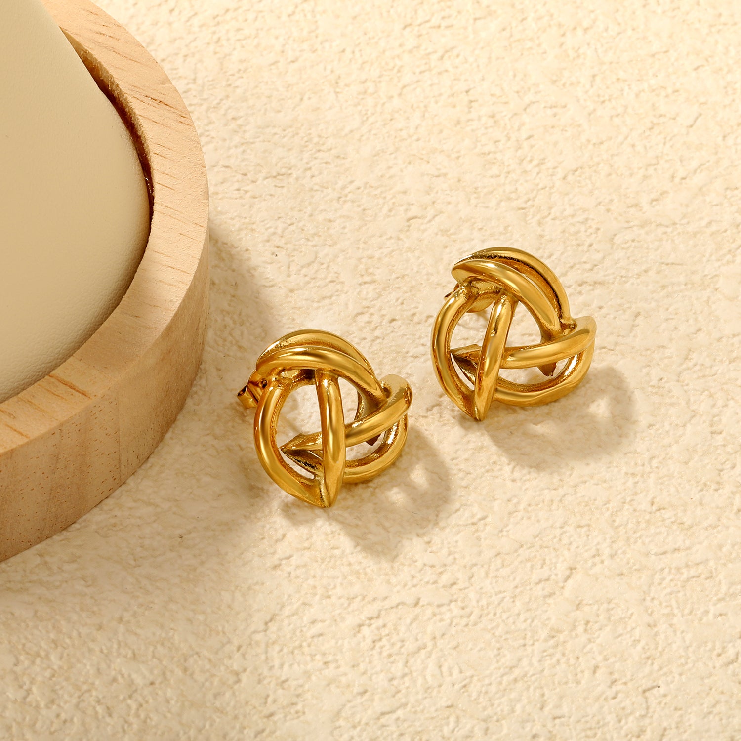 Interlinked Gold Studs