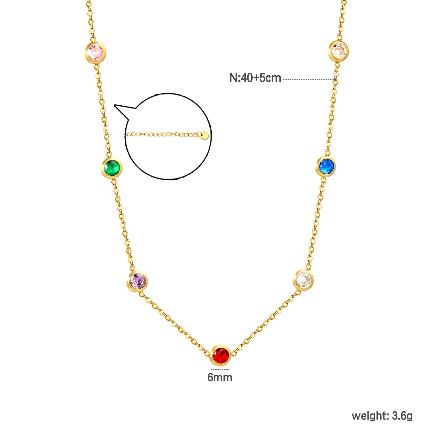Multicoloured Stones Necklace