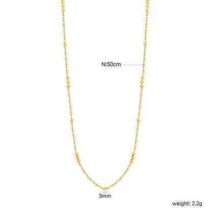 Delicate Gold Beads Necklace