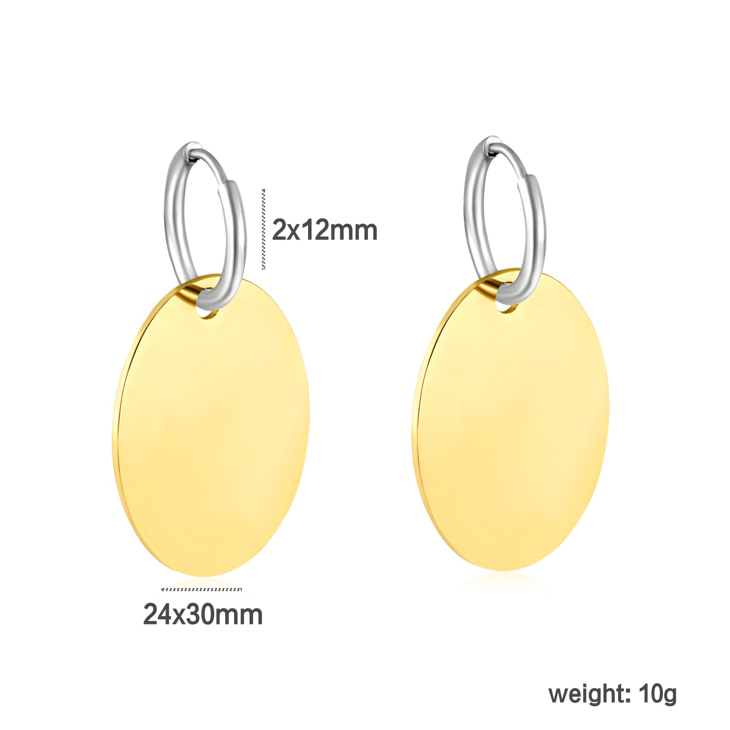 Gold Disc Danglers
