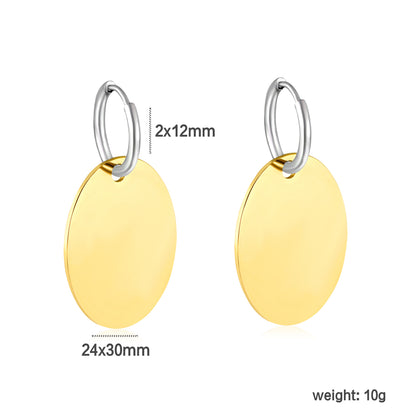 Gold Disc Danglers