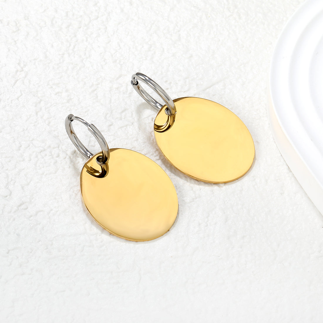Gold Disc Danglers