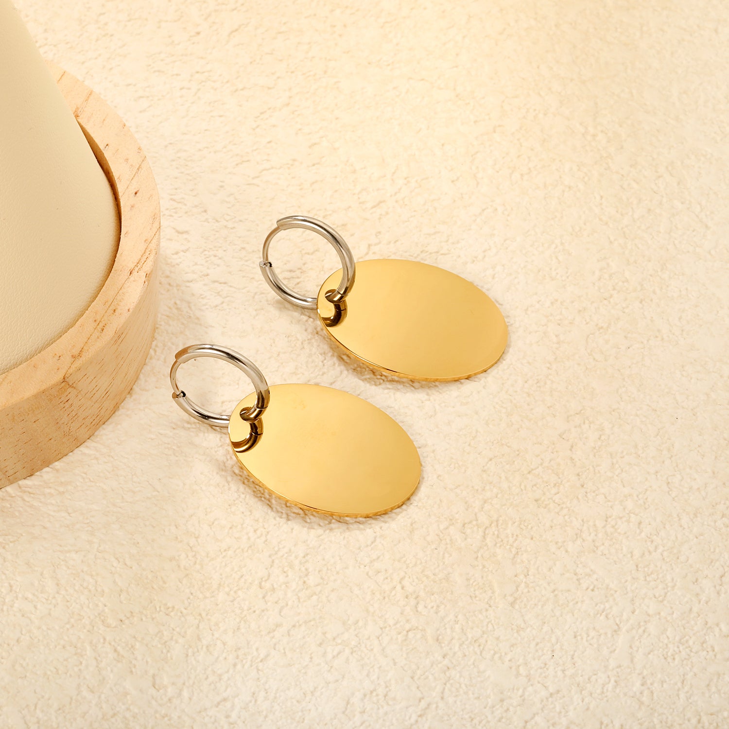 Gold Disc Danglers