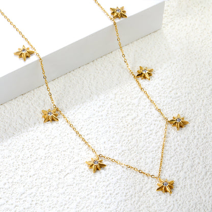 Diamond Star Charms Necklace