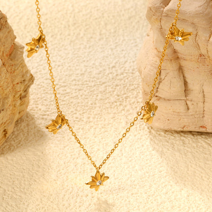 Diamond Star Charms Necklace