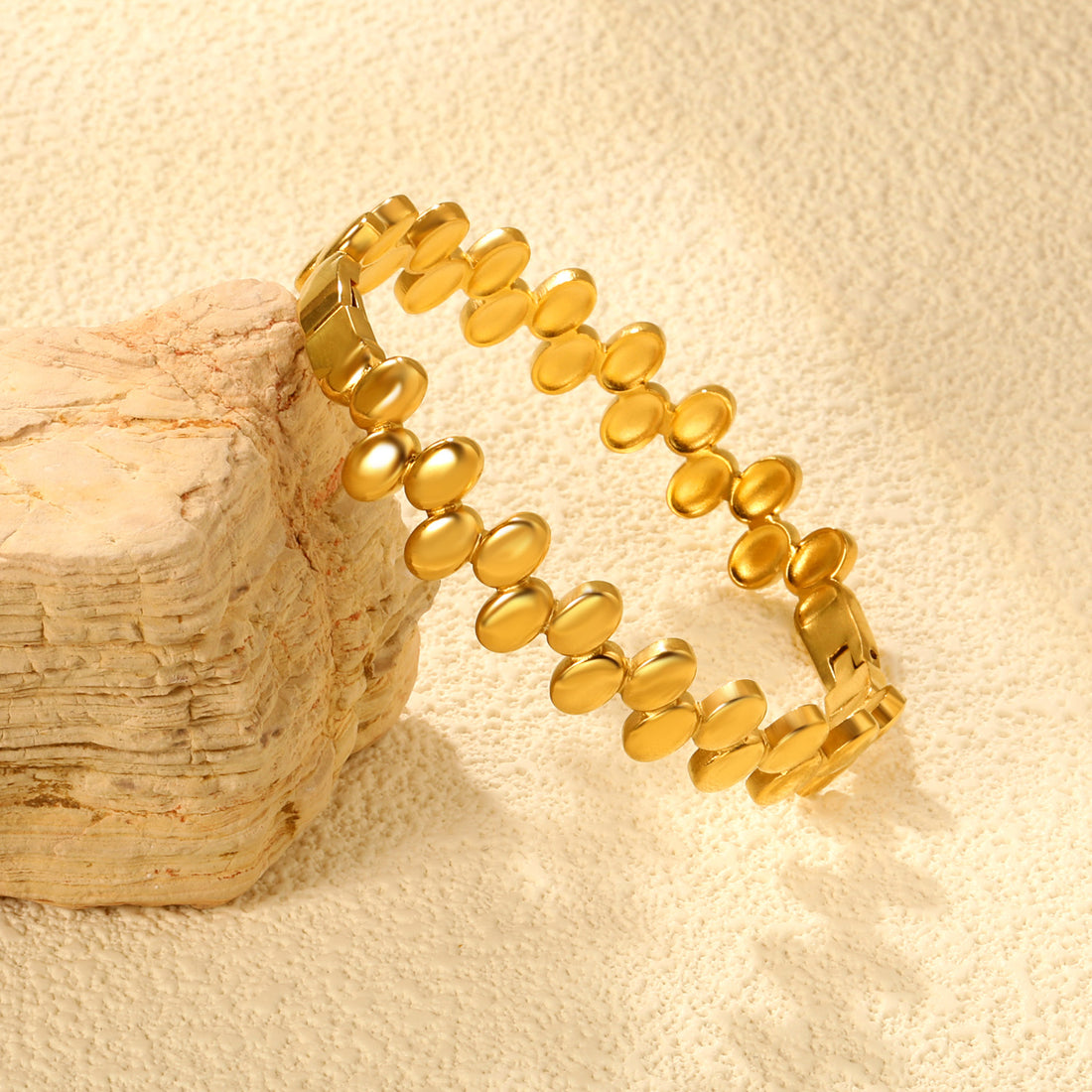 Golden Ripple Bangle