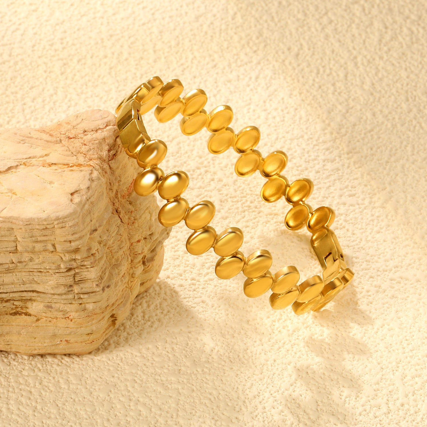 Golden Ripple Bangle