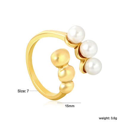 2 Line Pearl Ring