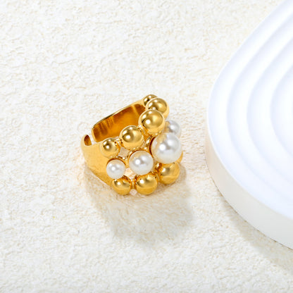 3 Layered Pearl Ring