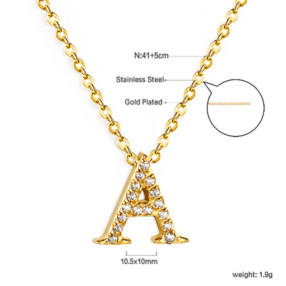 Letter A Pendant Necklace