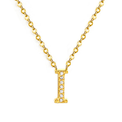 Letter I Pendant Necklace