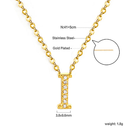 Letter I Pendant Necklace