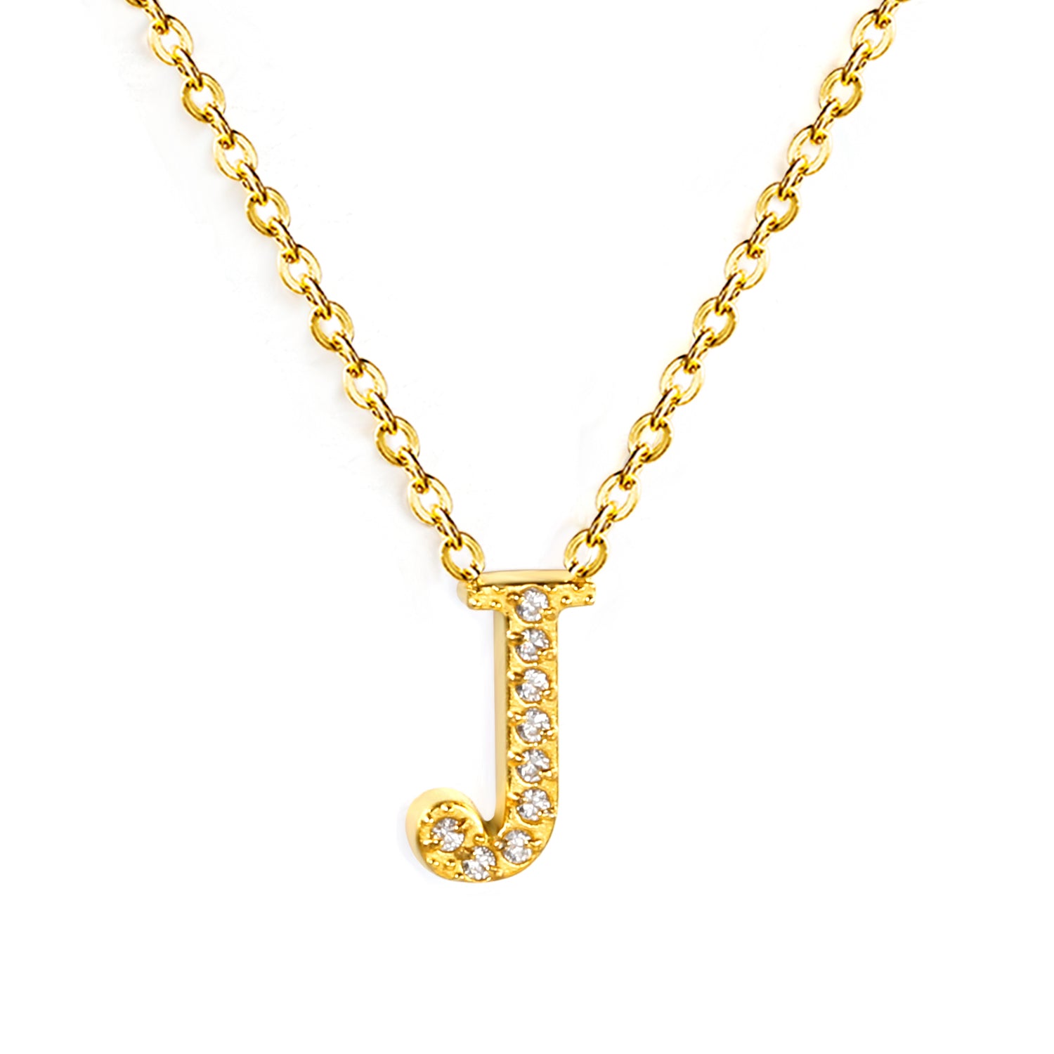 Letter J Pendant Necklace